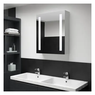 vidaXL LED Bathroom Mirror 50x13x70cm Wall Light Vanity Mirror Wall Cabinet