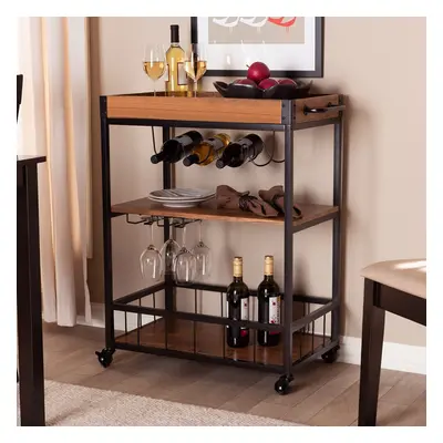 3-Tier Kitchen Cart Storage Trolley, Shelving Unit on Wheels