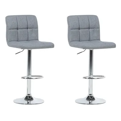 Set of Bar Chairs MARION Swivel Light Grey