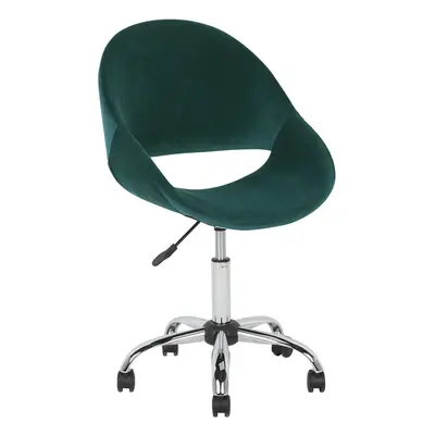 Desk Chair Velvet Emerald Green SELMA