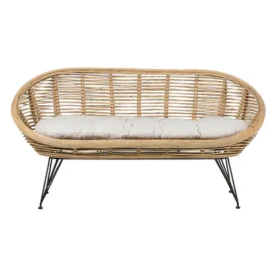 2 Seater Sofa MARATEA Rattan Natural