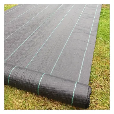 (5m x 50m) Yuzet Black 100gsm Weed Barrier Fabric - 5m