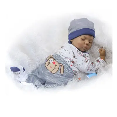 Collection 20inch Soft Silicone Limbs Cloth Body Reborn Dolls Lifelike Sleeping Baby Toy