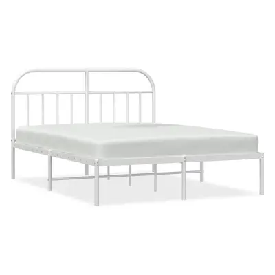 (white, x 200/with headboard) vidaXL Metal Bed Frame Bedroom Bed Base Bedstead Metal Matress Fou