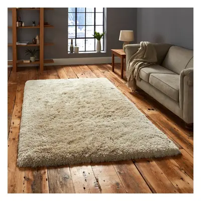 (60x120cm) Polar PL95 Rugs in Cream Modern Thick Hand Tufted Shaggy Deep Soft Mats