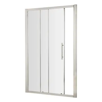 8mm Toughened Safety Glass Single Sliding Shower Door, Chrome, 1200mm