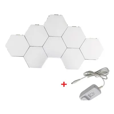 (8Pcs, EU Plug) Touch Sensor Quantum Wall Lamps Hexagon Shape Honeycomb