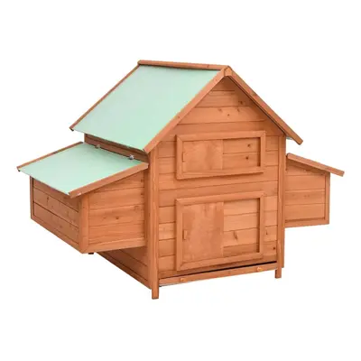 vidaXL Solid Firwood Chicken Coop Outdoor Hen House Small Animal Coop Hutch