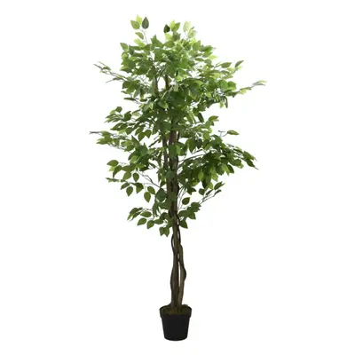 (180 cm) vidaXL Artificial Ficus Tree Fake Plant Artificial Plant Leaves Green