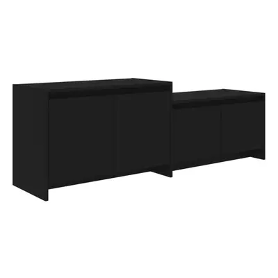 (black) vidaXL TV Cabinet Chipboard Home Lowboard Hifi Cabinet TV Stand Multi Colours