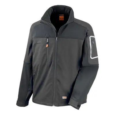 (XXL, Black) WORK-GUARD by Result Mens Sabre Soft Shell Jacket