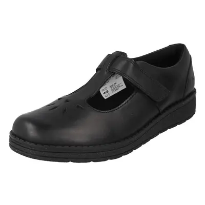 (Black, UK 11.5 Child) Girls Clarks Formal Smart School Shoes Mendip Joy