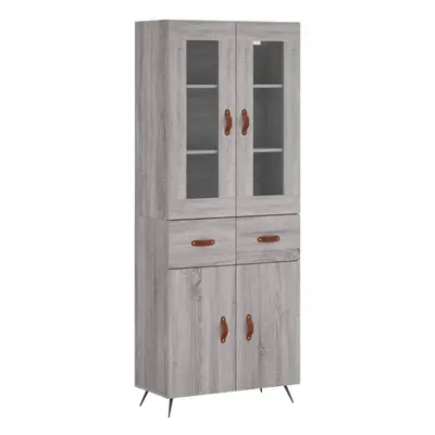 (grey sonoma, doors drawers) vidaXL Highboard Sideboard Tall Storage Cabinet Side Cabinet Engine