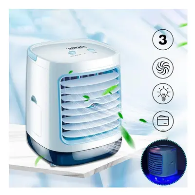 (Rectangle) Gears LED Mini Air Conditioner Humidifier Fan Portable Cooling Air Cooler