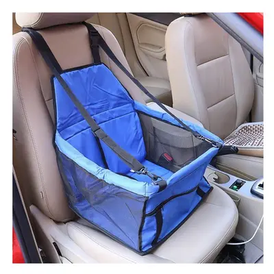 (Blue) Portable Foldable Pet Safety Travel Car Safe Pet Cat Dog Front Seat Bag