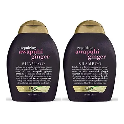 OGX Shampoo, Repairing Awapuhi Ginger, Ounce (Pack of 2)