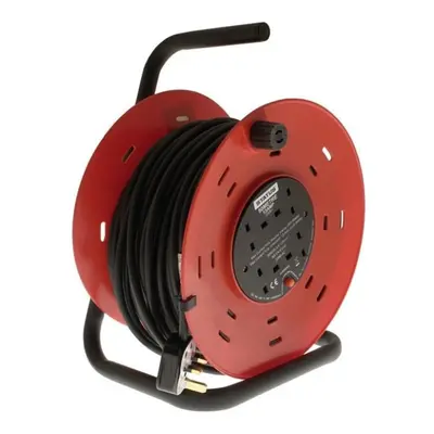 4 Way Open Frame Cable Reel - Red - 50m