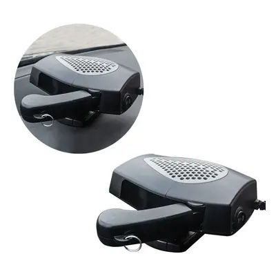 (gray 12V) Multifunctional Creative Practical Smart Mini Vehicle Mounted Warm Air Blower Heater