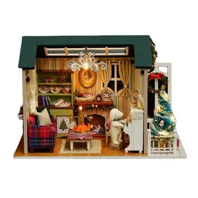 DIY Doll House Miniature Kit Collection Gift With Light