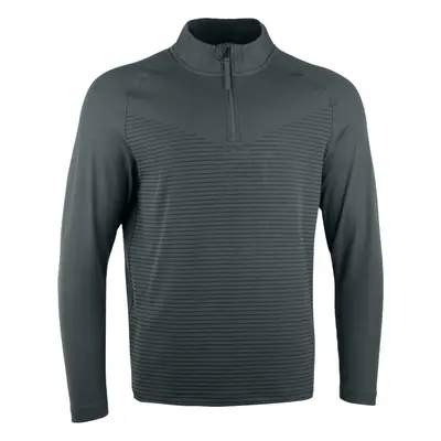 (L, Dark Smoke Grey/Black) Nike Mens Vapor Half Zip Top