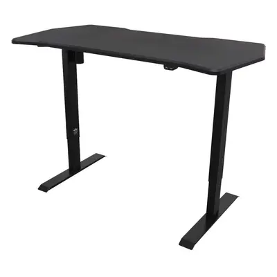 Dellonda Single Motor Height-Adjustable Electric Sit & Stand Gaming Desk - Carbon Fibre Desktop