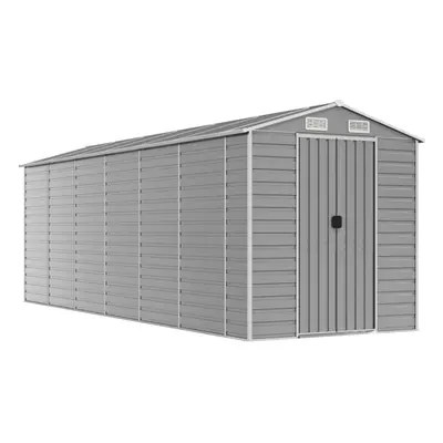 (light grey, x x cm) vidaXL Garden Shed Outdoor Storage Shed Patio Yard Tool Shed Galvanised Ste