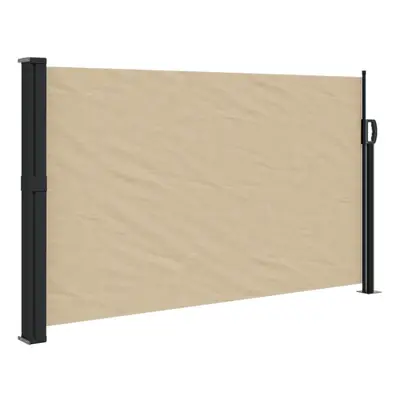 (beige, x cm) vidaXL Retractable Side Awning Outdoor Privacy Screen Balcony Sunshade Shelter