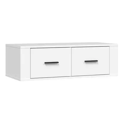 (White) vidaXL Hanging TV Cabinet Entertainment Centre Wall TV Unit Engineered Wood