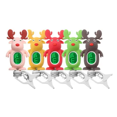 (Red) Cartoon ELK Shape LCD Display Rotatable Clip-on Digital Tuner for Erhu / Guzheng / Pipa / 