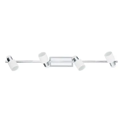 Wall Light Colour Spots Chrome Plated & White Steel Bulb GU10 4x5W Included