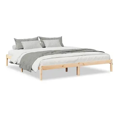 (natural, x cm) vidaXL Bed Frame Bedroom Wooden Bed Base Mattress Foundation Solid Pinewood