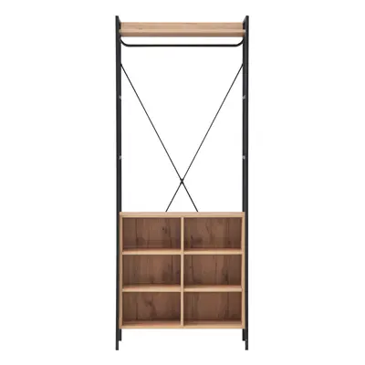 Oak Open Wardrobe Shelves - Bedroom Furniture