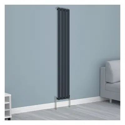 (1800x272mm Single, Anthracite) NRG Horizontal Vertical Flat Panel Designer Radiator Central Hea