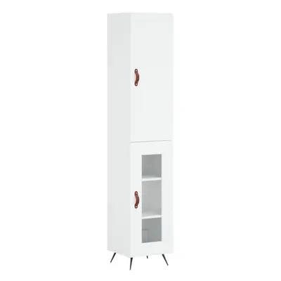 (white, glass door) vidaXL Highboard Sideboard Tall Storage Cabinet Side Cabinet Engineered Wood