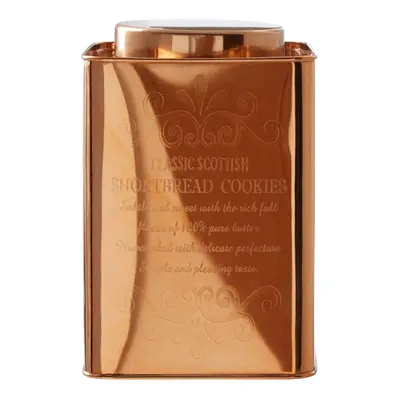 Premier Housewares Chai Square Copper Finish Cookies Canister