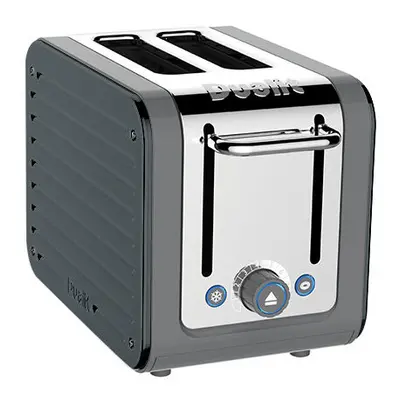 Dualit Architect Slot Grey Body With Metallic Charcoal Panel Toaster