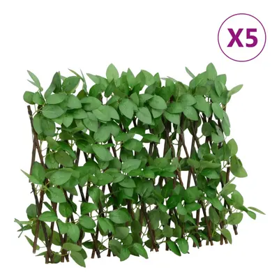 vidaXLÃÂ Artificial Ivy Trellis Expandable Privacy Screen pcs Green 180x30 cm