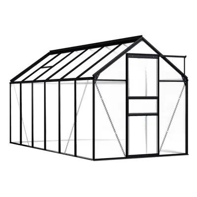 vidaXL Greenhouse Anthracite Aluminium 7.03mÂ² Garden Shed Plant Nursery House