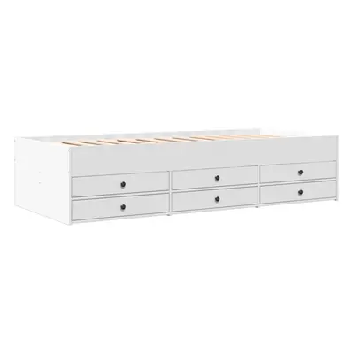 (white, x cm) vidaXL Daybed with Drawers Sofa Bed Guest Bed Black 100x200 cm Engineered Wood