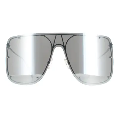 Alexander McQueen Sunglasses AM0313S Silver Silver Mirror