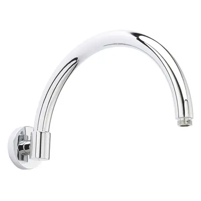 Round Wall Mount Curved Shower Arm - 303mm - Chrome