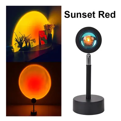 (Sunset Red) USB Rainbow Sunset Red Projector Led Night Light