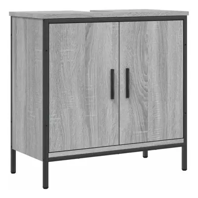 vidaXL Bathroom Sink Cabinet Storage Vanity Unit Grey Sonoma Engineered Wood