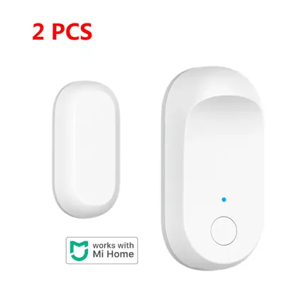 Door & Window Sensor bluetooth 5.0 Home Security Alarm Detector Work With Met Mihome App,2PCS