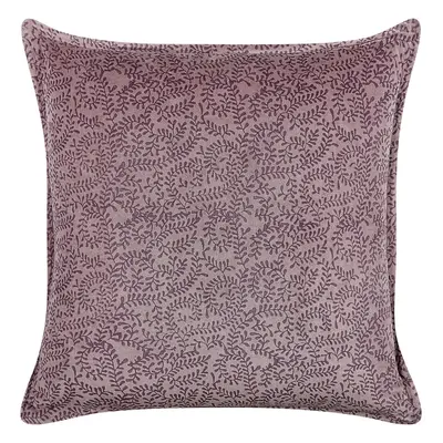 Velvet Cushion Floral Motif x cm Pink KALMIA