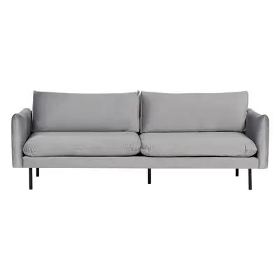 Velvet Seater Sofa Grey VINTERBRO