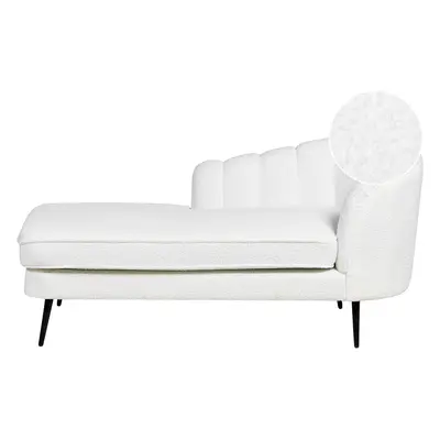 Right Hand Boucle Chaise Lounge Off-White ALLIER