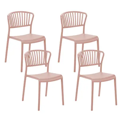 Set of Garden Chairs GELA Pastel Pink