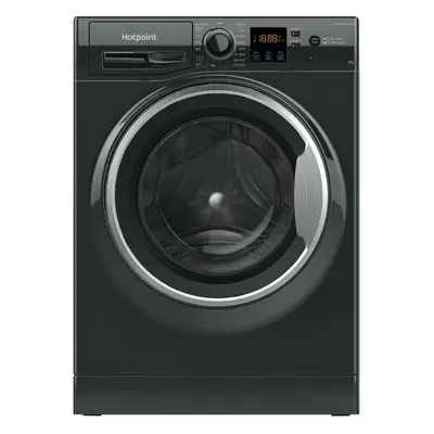 Hotpoint Anti-Stain NSWM BS UK 8kg Washing Machine with rpm - Black - A Rated