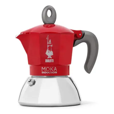 Bialetti - Moka Induction, Moka Pot, Suitable for all Types of Hobs, cups Espresso (28 Oz), Red